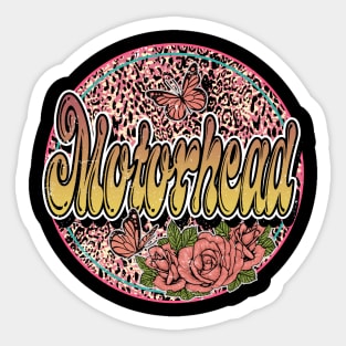 Graphic Motorhead Proud Name Flower Birthday 70s 80s 90s Vintage Styles Sticker